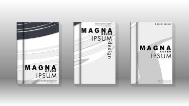 Arka kapak sıvı elemanları ile. Tasarım kavramı kitap. Fütüristik iş düzeni. Dijital poster şablonu. Tasarlamak vektör - eps10