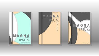 Kurumsal iş yıllık rapor kitap kapağı broşür el ilanı posteri için soyut düşük daire şekil arka plan. Eps10 vektör şablonu