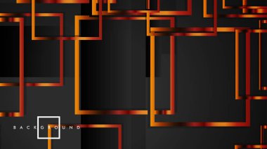 Vektör Modern Soyut Kareler Arka Planlar . siyah ve metal renk degradesi ile. eps 10 şablonu