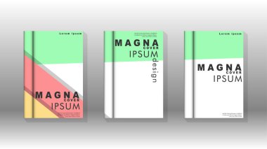 Kapak kitabı kavramı soyut geometrik arka plan renk ve şekillerin bir kombinasyonu ile