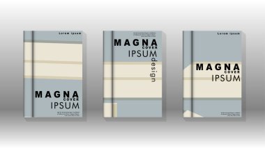 Kitap kapağı kavramı renk ve şekillerin bir kombinasyonu ile soyut geometrik arka plan. vektör tasarımı