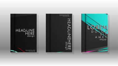 Geometrik tasarım arka planlı kapak kitabı