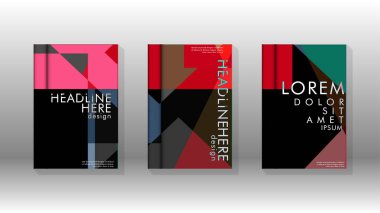 Soyut kitap kapağı düzeninin arka planı. Broşürler, dergiler, vektör şablonları vb. için. Modern tasarımlar Eps 10'da geometrik desenler oluşturur