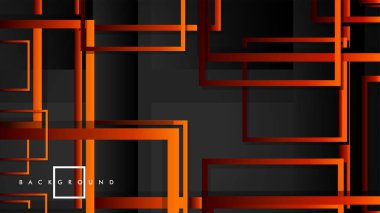 Vektör Modern Soyut Kareler Arka Planlar . siyah kırmızı turuncu degrade ile. eps 10 şablonu