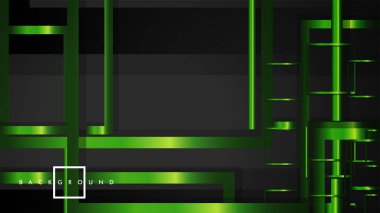 Vektör Modern Soyut Kareler Arka Planlar . siyah ve yeşil metal renk degradesi ile. eps 10 şablonu