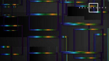 Modern Soyut Vektör Kutusu Arka Plan. renkli degrade şeritler ile. eps 10 şablonu