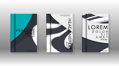 Arka kapak sıvı elemanları ile. Tasarım kavramı kitap. Fütüristik iş düzeni. Dijital poster şablonu. Tasarlamak vektör - eps10