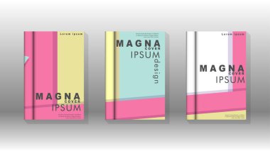 Kapak kitabı kavramı soyut geometrik arka plan renk ve şekillerin bir kombinasyonu ile