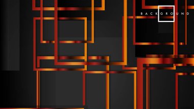 Vektör Modern Soyut Kareler Arka Planlar . siyah ve metal renk degradesi ile. eps 10 şablonu