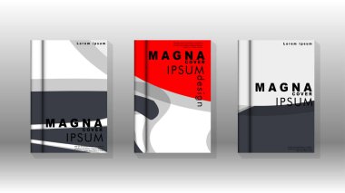 Arka kapak sıvı elemanları ile. Tasarım kavramı kitap. Fütüristik iş düzeni. Dijital poster şablonu. Tasarlamak vektör - eps10