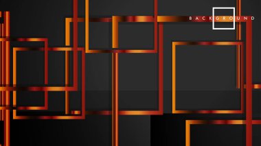 Vektör Modern Soyut Kareler Arka Planlar . siyah ve metal renk degradesi ile. eps 10 şablonu