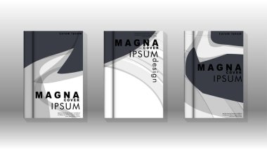 Arka kapak sıvı elemanları ile. Tasarım kavramı kitap. Fütüristik iş düzeni. Dijital poster şablonu. Tasarlamak vektör - eps10