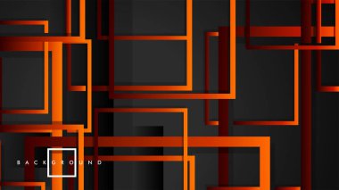 Vektör Modern Soyut Kareler Arka Planlar . siyah kırmızı turuncu degrade ile. eps 10 şablonu