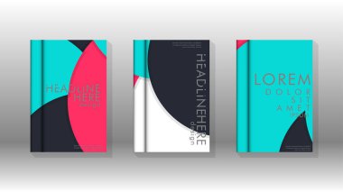 Minimal vektör tasarımı kapsar. Yuvarlak şekiller kompozisyon. Eps10 vektör şablonu