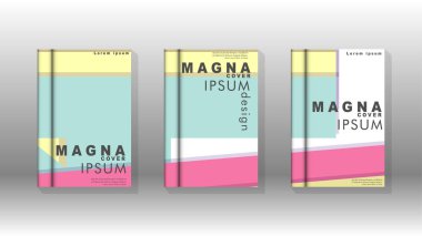 Kapak kitabı kavramı soyut geometrik arka plan renk ve şekillerin bir kombinasyonu ile