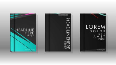 Geometrik tasarım arka planlı kapak kitabı