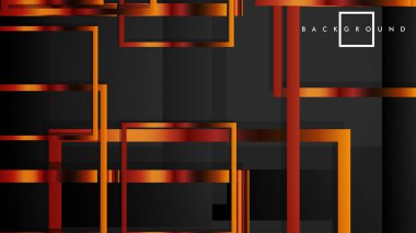 Vektör Modern Soyut Kareler Arka Planlar . siyah ve metal renk degradesi ile. eps 10 şablonu
