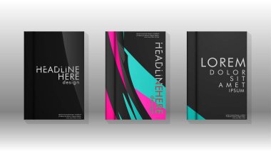 Geometrik tasarım arka planlı kapak kitabı