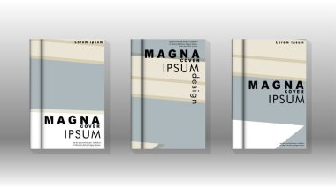 Kitap kapağı kavramı renk ve şekillerin bir kombinasyonu ile soyut geometrik arka plan. vektör tasarımı