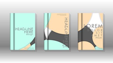 Kurumsal iş yıllık rapor kitap kapağı broşür el ilanı posteri için soyut düşük daire şekil arka plan. Eps10 vektör şablonu