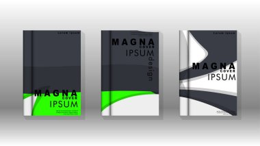 Arka kapak sıvı elemanları ile. Tasarım kavramı kitap. Fütüristik iş düzeni. Dijital poster şablonu. Tasarlamak vektör - eps10