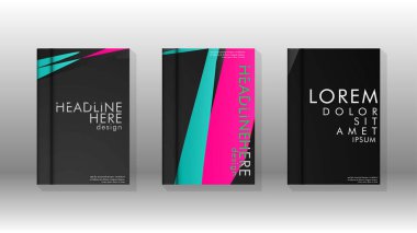 Geometrik tasarım arka planlı kapak kitabı