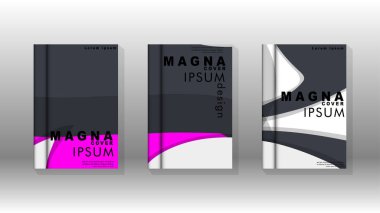 Arka kapak sıvı elemanları ile. Tasarım kavramı kitap. Fütüristik iş düzeni. Dijital poster şablonu. Tasarlamak vektör - eps10