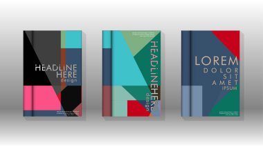 Soyut kitap kapağı düzeninin arka planı. Broşürler, dergiler, vektör şablonları vb. için. Modern tasarımlar Eps 10'da geometrik desenler oluşturur