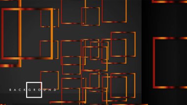 Vektör Modern Soyut Kareler Arka Planlar . siyah ve metal renk degradesi ile. eps 10 şablonu