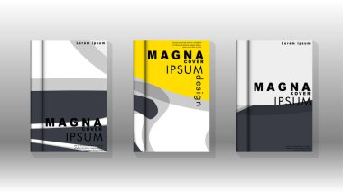 Arka kapak sıvı elemanları ile. Tasarım kavramı kitap. Fütüristik iş düzeni. Dijital poster şablonu. Tasarlamak vektör - eps10