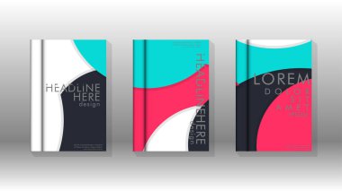 Kurumsal iş yıllık rapor kitap kapağı broşür el ilanı posteri için soyut düşük daire şekil arka plan. Eps10 vektör şablonu