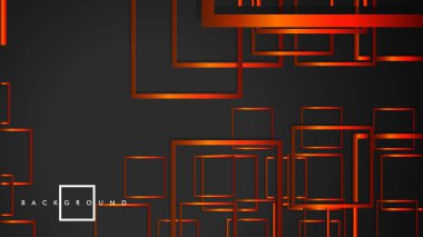 Vektör Modern Soyut Kareler Arka Planlar . siyah turuncu degrade ile. eps 10 şablonu