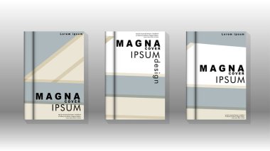 Kitap kapağı kavramı renk ve şekillerin bir kombinasyonu ile soyut geometrik arka plan. vektör tasarımı
