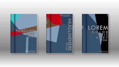Soyut kitap kapağı düzeninin arka planı. Broşürler, dergiler, vektör şablonları vb. için. Modern tasarımlar Eps 10'da geometrik desenler oluşturur