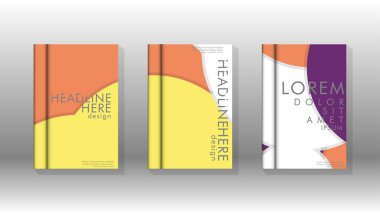 Kurumsal iş yıllık rapor kitap kapağı broşür el ilanı posteri için soyut düşük daire şekil arka plan. Eps10 vektör şablonu