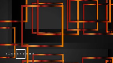 Vektör Modern Soyut Kareler Arka Planlar . siyah ve metal renk degradesi ile. eps 10 şablonu