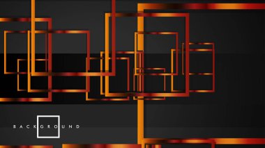 Vektör Modern Soyut Kareler Arka Planlar . siyah ve metal renk degradesi ile. eps 10 şablonu