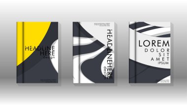 Arka kapak sıvı elemanları ile. Tasarım kavramı kitap. Fütüristik iş düzeni. Dijital poster şablonu. Tasarlamak vektör - eps10