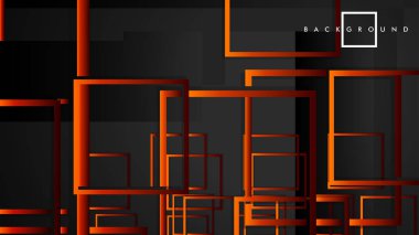 Vektör Modern Soyut Kareler Arka Planlar . siyah kırmızı turuncu degrade ile. eps 10 şablonu