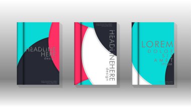 Kurumsal iş yıllık rapor kitap kapağı broşür el ilanı posteri için soyut düşük daire şekil arka plan. Eps10 vektör şablonu