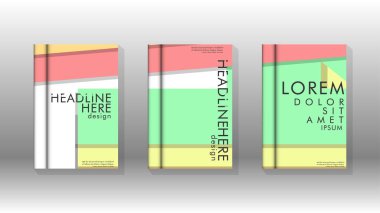 Kapak kitabı kavramı soyut geometrik arka plan renk ve şekillerin bir kombinasyonu ile