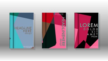Soyut kitap kapağı düzeninin arka planı. Broşürler, dergiler, vektör şablonları vb. için. Modern tasarımlar Eps 10'da geometrik desenler oluşturur