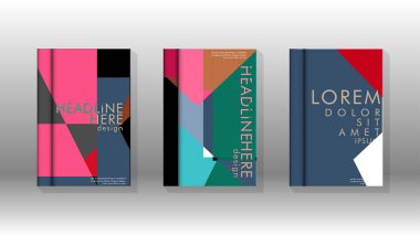 Soyut kitap kapağı düzeninin arka planı. Broşürler, dergiler, vektör şablonları vb. için. Modern tasarımlar Eps 10'da geometrik desenler oluşturur