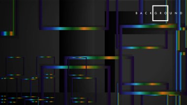 Modern Soyut Vektör Kutusu Arka Plan. renkli degrade şeritler ile. eps 10 şablonu