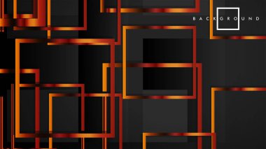 Vektör Modern Soyut Kareler Arka Planlar . siyah ve metal renk degradesi ile. eps 10 şablonu