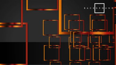 Vektör Modern Soyut Kareler Arka Planlar . siyah ve metal renk degradesi ile. eps 10 şablonu