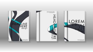 Arka kapak sıvı elemanları ile. Tasarım kavramı kitap. Fütüristik iş düzeni. Dijital poster şablonu. Tasarlamak vektör - eps10