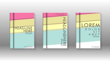 Kapak kitabı kavramı soyut geometrik arka plan renk ve şekillerin bir kombinasyonu ile