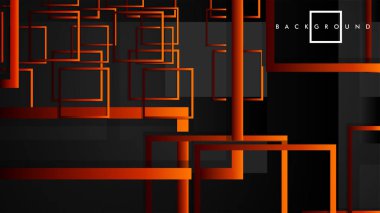 Vektör Modern Soyut Kareler Arka Planlar . siyah kırmızı turuncu degrade ile. eps 10 şablonu