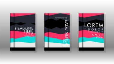 Kapak kitabı kavramı soyut geometrik arka plan renk ve şekillerin bir kombinasyonu ile